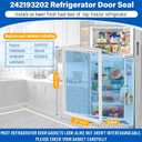 3627 242193202 Refrigerator Door Gasket Replacement Compatible with Frigidaire Kenmore FFTR1514RW1 FFHT1514QW0, Upgraded 242193202 Fridge Gasket Replace 3016406 PS8769012 Door Seal - Unbent
