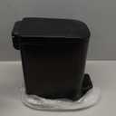 Small Bathroom Trash Can with Lid Soft Close, Step Pedal, 6L / 1.6 Gal Stainless Steel Garbage Bin with Removable Inner Bucket, Slim Wastebasket for Narrow Spaces (Black)