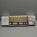 2 pcs Decorative Wall Shelf Set Brown/Black, Wood & Metal (Large; 23.62" x 5"91, Small: 19.69" x 4.92")