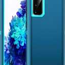 for Galaxy S20 FE 5g Case,Shockproof Dropproof Dustproof 3-Layer Full Body Protection Rugged Heavy Duty High Impact Hard Cover Case for Galaxy S20 FE 6.5 inch,Turquoise