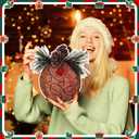 Tinlade 100 Pcs Disposable Christmas Balls Placemats 13 Inch Diameter Paper Red Green Round Christmas Place Mats for Festival Table Xmas Holiday Party(Country)