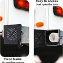 2pcs RV Bumper End Cap, Aluminum Camper Sewer Hose Storage Cap Cover Vent Holes Hose Storage Support Accessories for Standard 4 Inch Square RV Bumper