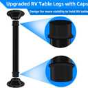 27" RV Table Base Mount and RV Table Leg,Camper Metal Surface Mount Bases and Legs,Pedestal Flange Dinette Pole for Camper Trailer Motorhome, 27" - 1 Set