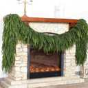Christmas Norfolk Pine Garlands - 9ft Artificial Garland Faux Green Fake Pine Needles Garland for Fireplace,Table,Window,Stairs,Mante,Holiday Indoor Outdoor Xmas Decor(1PCS)
