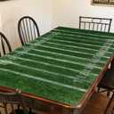 Moukeren 71 x 30 Inch Football Tablecloth Artificial Grass Party Decorations Football Table Cover Mat Fake Grass Turf Game Day Party Decorations, Sports Theme Tabletop Mat