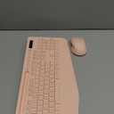 Trueque Wireless Keyboard and Mouse Combo - Full-Sized Ergonomic Keyboard with Wrist Rest, Phone Holder, Sleep Mode, Silent 2.4GHz Cordless Keyboards Mice Set for Computer, Laptop, PC, Windows ( Light Pink)