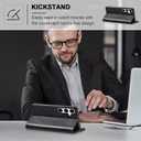 Jasonyu Flip Wallet Case for Samsung S24 5G,Leather Magnetic Folio Cover with Card Holder,Kickstand - TPU Shockproof Durable Protective Phone Case,Black