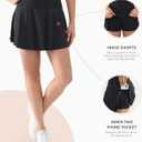 Cosmolle Womens Tennis Skirts High Waisted Tummy Control Pleated Golf Skorts with Shorts Pockets for Workout, Pickleball (Black, M)