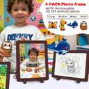 4pack 8x10in Picture FrameVertical & Horizontal for Wall or Tapletop Display, Felt DIY Kids Photo Posters & Art Prints Artwork Frames