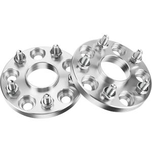 5x4.5 Wheel Spacers, 15mm 5 Lug Hub Centric Wheel Spacers for Toyota Camry Highlander RAV4, ES350, RX350, ES330, RX330, GS, TC, XB, 5x114.3 Wheel Adapters with M12x1.5 Studs 60.1mm Hub Bore, 2PCS (Silver)