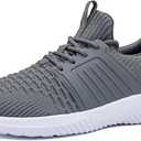 Men's Walking Shoes Slip On Running Shoes Ultra Light Casual Sneakers Mesh Tennis Shoe Hands Free Workout Breathable Comfortable Knit Memory Foam Athletic 9 Gray