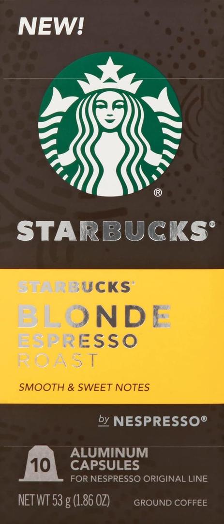 Starbucks, Blonde Espresso Roast by Nespresso, 1.86 Ounce (EXP 12/01/26)