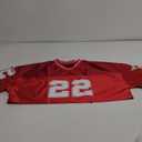 WDIRARA Women's Jersey Shirts Number Graphic Short Sleeve V Neck Tee Loose Crop Top XL