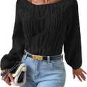 ZAFUL Women's Cropped Knit Sweater Boat Neck Long Sleeve Pullover Jumper Top