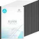 50 Pack Clear Report Covers with Sliding Bars, Presentation Folders for Letter Size 70 Sheet Capacity, Resume Folder Clear Folder, 5.5 Mil Thick, for File Resume Documents, Black