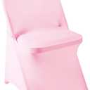Howhic Folding Chair Covers for Party - 12pcs Pink Universal Spandex Fitted Chair Covers for Wedding, Banquet, Conference