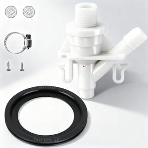 RV Toilet Valve Kit 385311641 & 385311658 Flush Ball Seal Replacement for Dometic 300 310 320 301 311 321 RV Camper Marine Toilet, Anti-Freeze Leak-Proof Water Valve Assembly by TOMOON