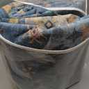 Boho 7x10 Accent Area Rugs for Living Room - Dusky Blue Rug for Bedroom Under Bed, Dining Room Under Kitchen Table, Washable Soft Non Slip Unique Colorful Indoor Décor