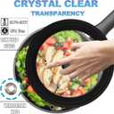 Lerykin Tempered Glass Lid - Universal Lid with Heat Resistant Silicone Rim for Pots, Pans and Skillets - Pan Cover Replacement Lid Fits 10", 11" and 12" Diameter Cookware