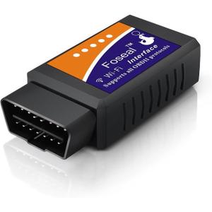 Car WiFi OBD 2 OBD2 OBDII Scan Tool Foseal Scanner Adapter Check Engine Light Diagnostic Tool for iOS & Android