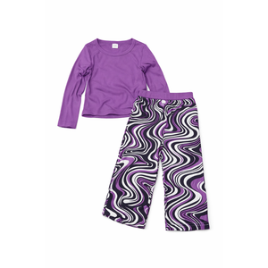 Kids Toddler Girl Clothes Ruched Drawstring Long Sleeve Top and Girls Flared Pants 2Pcs Girls Outfits Size 6-7Y