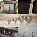 5/16" x 13/16" Galvanized Steel Eye Bolts,Eye Bolts for Rigging, Anchoring, and Construction - 300 lbs Working Load Limit, Pack of 10(M8*20)