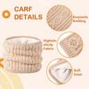 Kids Winter Beanie Hat and Scarf Set with Pom Pom for Girls, Children's Thick Ski Cap with Earflap Fleece Lined Hat 3-9 Years