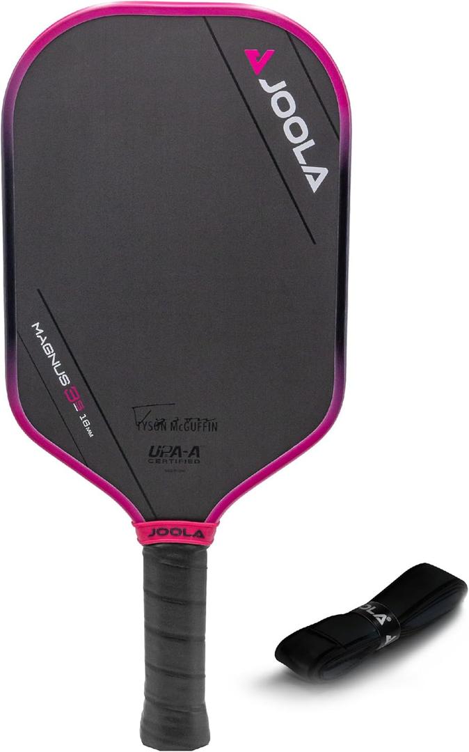 JOOLA 3S Pickleball Paddles  Raw Carbon Fiber Surface  Ben Johns Perseus, Hyperion, Scorpeus & Magnus Shapes  Elongated, Wide Body & Aero Curve Designs  14mm/16mm Paddles  UPA-A Certified