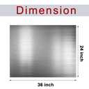 Pelopy 24 by 36 Inch Reversible Stainless Steel Backsplash Metal Backsplash Kitchen Stove Behind Metal Sheet Panels with 4 Pre Drilled Holes and Screws for Wall Protector(1 Pack)