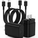 2Pack 25W USB C Charger for Samsung Galaxy S24 Ultra, Super Quite Fast Charging Type C Block with 3FT C to C Cord for Samsung Galaxy Tab S9 S8 S23 Ultra S22 Ultra S23 S22+ S22 S21 Note 10 Plus 20