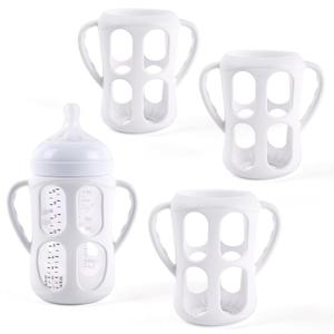 3 Pack Baby Bottle Handles for Philips Avent Natural Baby Bottles, Baby Bottle Holder with Easy Grip Handles (White)