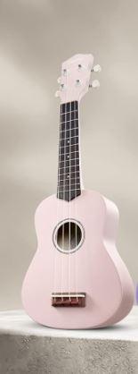 Donner Soprano Ukulele for Beginner 21 Inch Matte Ukulele, Kids Holiday Christmas & Birthday Gift (Light Pink) (Macaron)