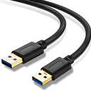 Jelly Tang USB 3.0 A to A Male Cable 3Ft,USB to USB Cable USB Male to Male Cable USB Cord with Gold-Plated Connector for Hard Drive Enclosures, DVD Player, Laptop Cooler (3Ft/1M)