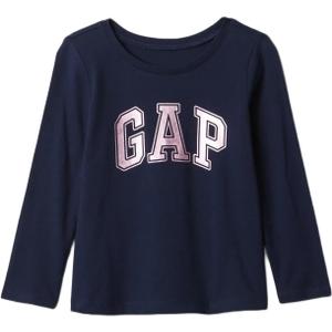 Gap Girls' Long Sleeve Logo Dress (Blue)