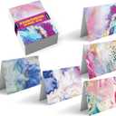 Better Office Products 100-Pack All Occasion Greeting Cards, Assorted Blank Note Cards, 4 x 6 inch, 5 Abstract Art Designs, Blank Inside, with Envelopes, 100 Pack
