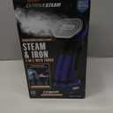 Conair 2-in-1 Handheld Steamer and Iron for Clothes, Turbo ExtremeSteam 1875W Garment Steamer and Clothing Iron,Black / Blue