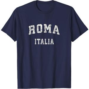 Rome Italy T-Shirt Vintage Roma Italia Sports Design Tee T-Shirt