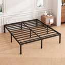 Hafenpo 12 Inch Full Bed Frame - Sturdy Metal Platform Full Size, No Box Spring Needed, Heavy Duty, Easy Assembly, Strong Bearing Capacity, Under Bed Storage, Black