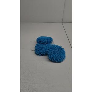 3pcs Chenille Hanging Hand Towels Blue Super Fluffy Ball Shape Quick Dry Kitchen Bathroom Towels Space Saving Soft Absorbent Hand Drying Cloths (Blue)