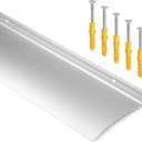 4" W 40" L Extra-Wide Heavy-Duty Door Rain Drip Guard Cap, Aluminum Rain Deflector for Windows Doors Guard, Stops Rain Moisture Damage for Home, Storefront, RV (40" L, Silver, Straight)