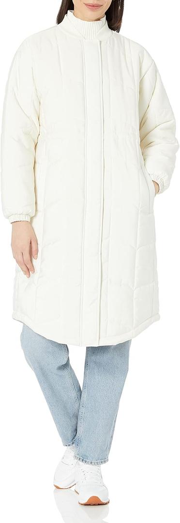 Amazon Essentials Women's Oversized Quilted Coat Medium