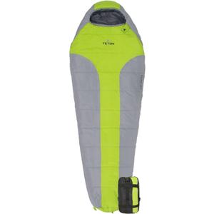 Teton  5F Degree Sleeping Bag; Lightweight, Warm Weather Mummy Sleeping Bags for Adults and Kids, Camping, Backpacking, Hiking (Green & Grey)
