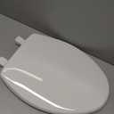 Bemis 7300SLEC Slow Close Toilet Seat, Easy Clean Hinges and Durable Plastic Seat, Made in USA, Elongated, White