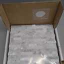 SUNWINGS 5-Sheet Peel and Stick Mosaic Natural 3D Stone Self Adhesive Marble Tiles, 11.5" x 10.7" Stick on Backsplash for Kitchen Bathroom Fireplace Vanity, Mixed Gray