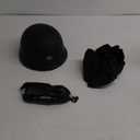 Helmet Half Shell German Motorcycle Helmet with Cycling Glasses - DOT Approved, XXL
