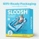 SLOOSH Inflatable Tanning Pool Lounger Float, 70" x 46" Pool Floats Adult with Pillow, 4 in 1 Suntan Tub Raft Floatie,Sunbathing Bed Lounge for Water Blow Up Kids Ball Pit Party Gifts, L-Blue