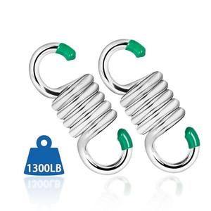 2Pack Premium Porch Swing Springs (Silver Small),1300lb Heavy Duty Springs, Rust Resistant Swing Springs, Spring for Swing Hammock Hanging Chair Spring for Hammock Spring,Porch Swings
