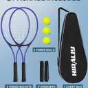 HIRALIY Tennis Rackets 2 Pack for Adults Beginners - 27 Inch Lightweight Aluminum Tennis Racquet Set with 3 Balls & Carry Bag - Vibration Dampening & Large Sweet Spot for Men Women Couples