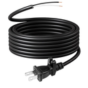 30ft Extra Length 18/2 Replacement Vacuum Cleaner Power Cord for All Upright Vacuum Cleaner for Shark Eureka Sanitaire Bissell Vacuum Replaces Old Damaged 2-Prong Power Cord - Black Color