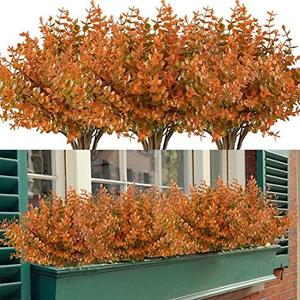 20 Bundles Artificial Grasses Outdoor Fake Grasses for Decoration UV Resistant No Fade Faux Plastic Plants Garden Porch Window Box Dcor